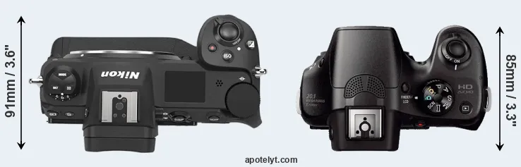 Compare Z9 versus A3000 top