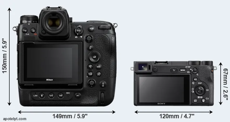 Comparison Z9 or A6500 rear
