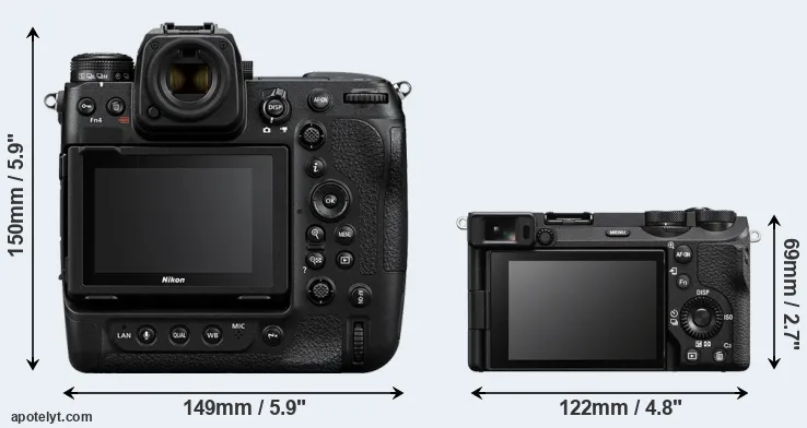 Comparison Z9 or A6700 rear
