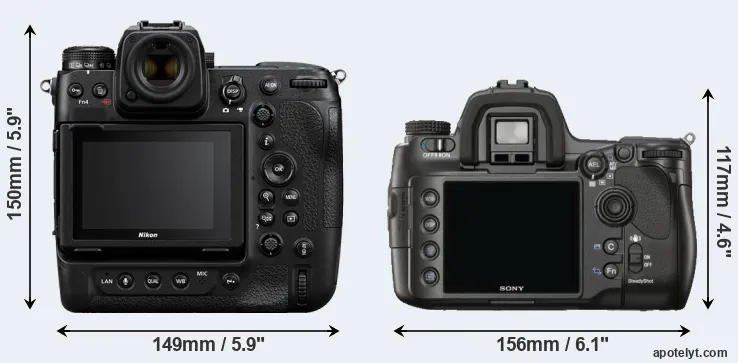 Comparison Z9 or A900 rear
