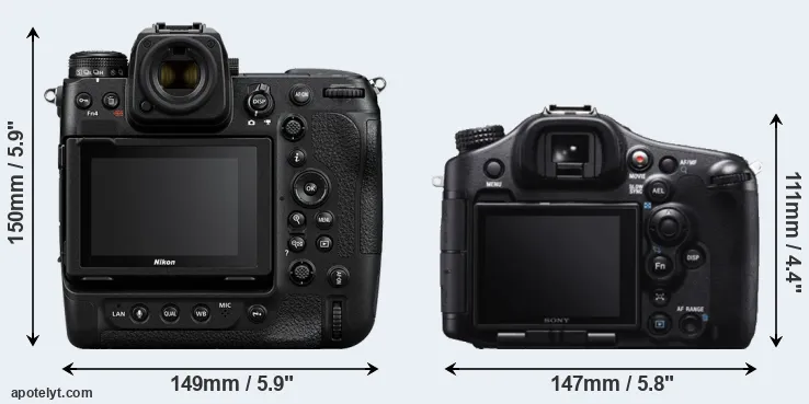 Comparison Z9 or A99 rear