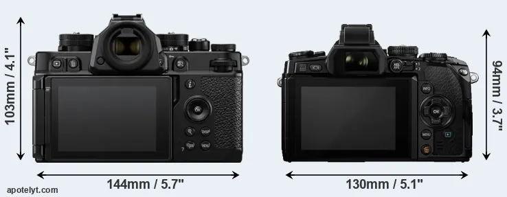Comparison Zf or E-M1 rear