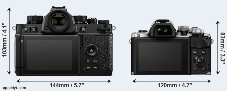 Comparison Zf or E-M10 II rear