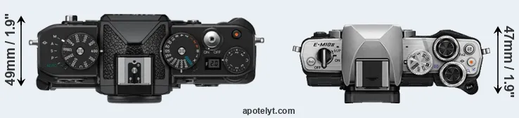 Compare Zf versus E-M10 II top