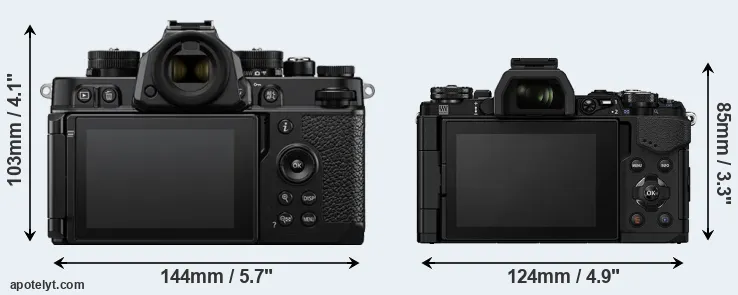 Comparison Zf or E-M5 II rear