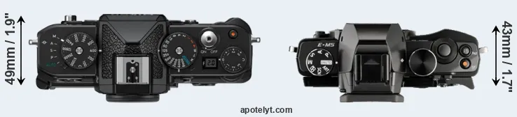 Compare Zf versus E-M5 top