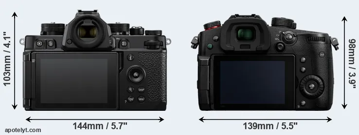 Comparison Zf or GH5 II rear