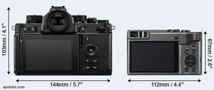 Comparison Zf or TZ90 rear