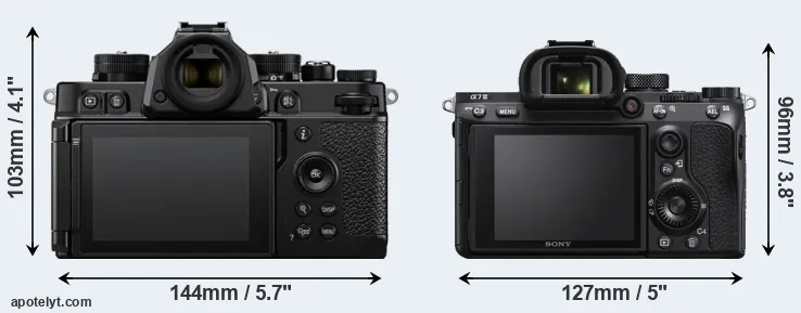Comparison Zf or A7 III rear