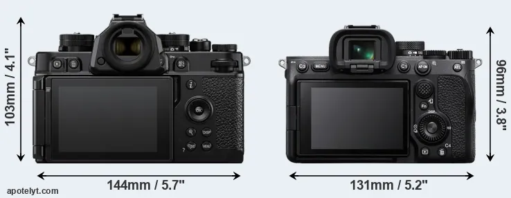 Comparison Zf or A7 IV rear