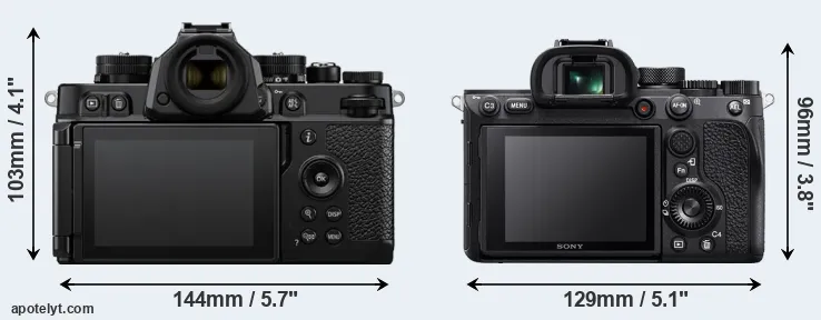 Comparison Zf or A7R IV rear