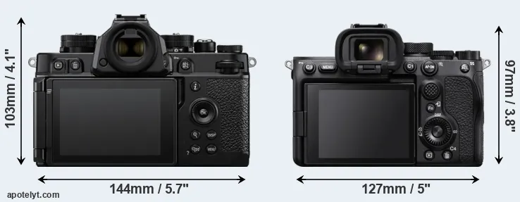 Comparison Zf or A7S III rear