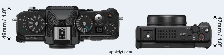 Compare Zf versus ZV-1 II top