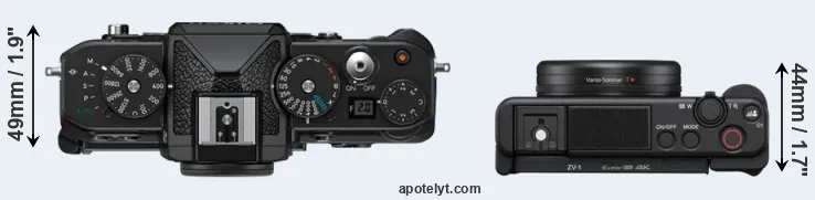 Compare Zf versus ZV-1 top