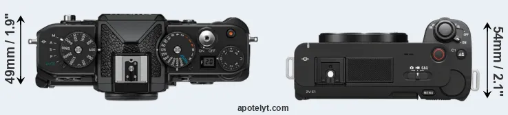 Compare Zf versus ZV-E1 top