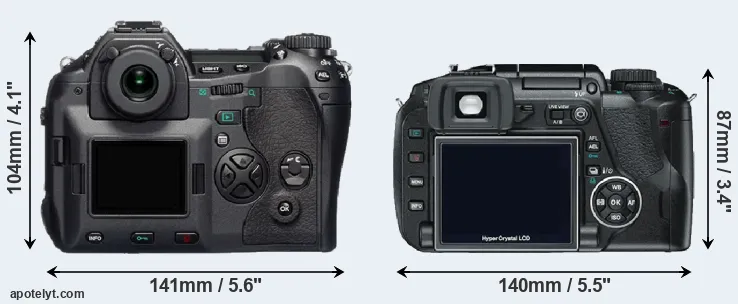 Comparison E-1 or E-330 rear