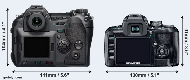 Comparison E-1 or E-410 rear