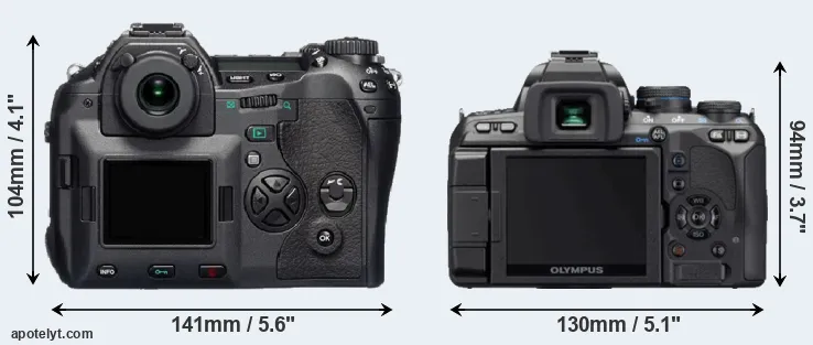 Comparison E-1 or E-620 rear