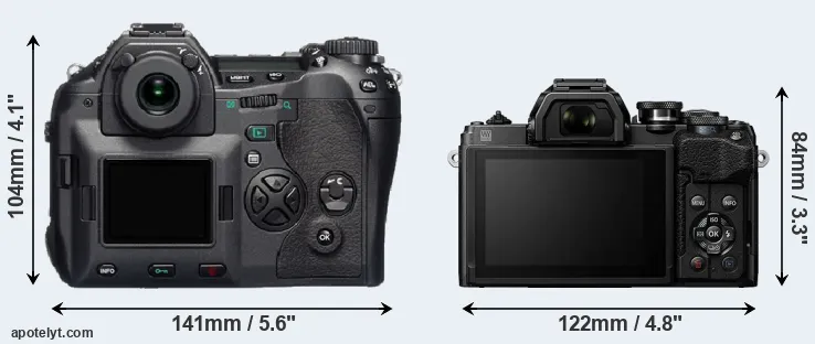 Comparison E-1 or E-M10 IV rear