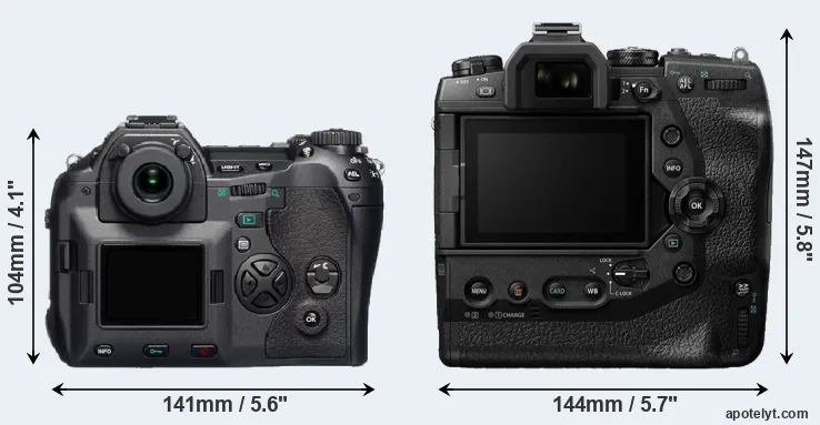Comparison E-1 or E-M1X rear