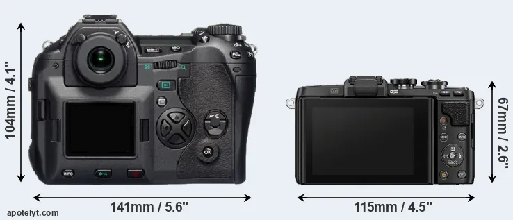 Comparison E-1 or E-PL7 rear