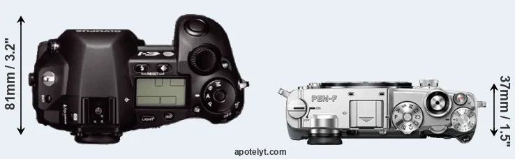 Compare E-1 versus PEN-F top