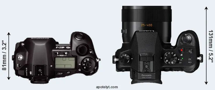 Compare E-1 versus FZ1000 top