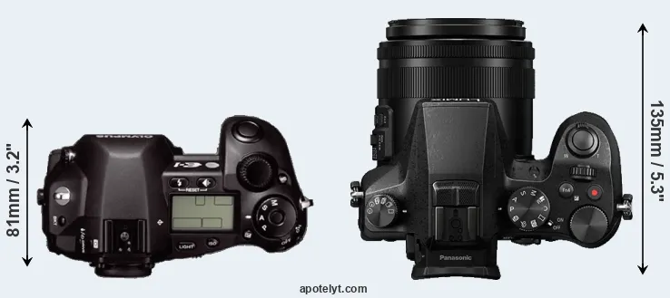 Compare E-1 versus FZ2000 top