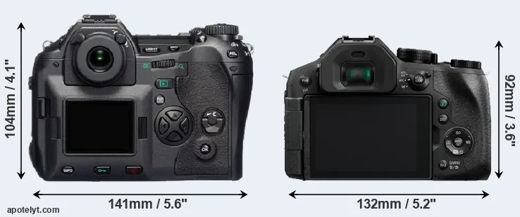 Comparison E-1 or FZ330 rear