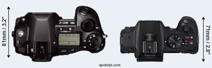 Compare E-1 versus G6 top