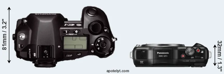 Compare E-1 versus GF3 top