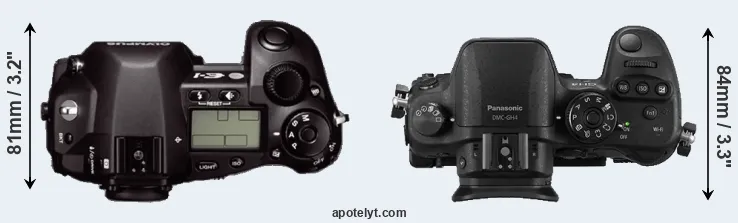 Compare E-1 versus GH4 top