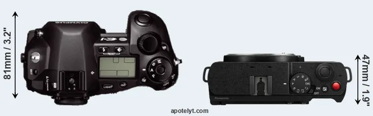 Compare E-1 versus S9 top