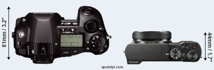 Compare E-1 versus TZ100 top
