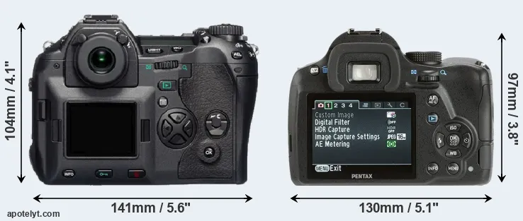 Comparison E-1 or K-500 rear