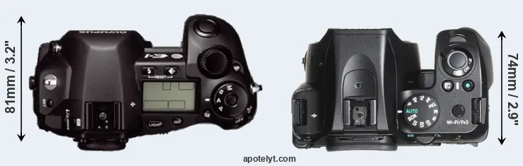 Compare E-1 versus K-70 top