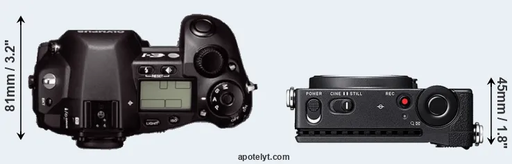 Compare E-1 versus fp top