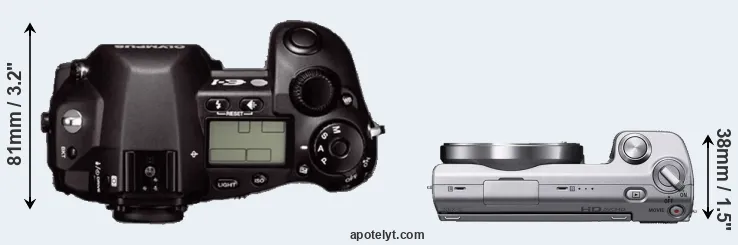 Compare E-1 versus NEX-5 top