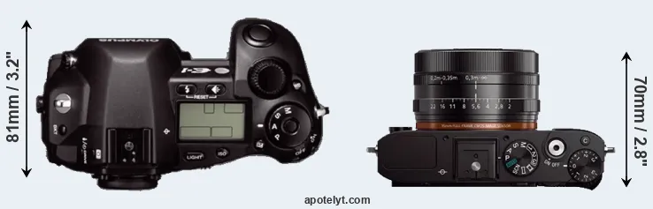 Compare E-1 versus RX1 top