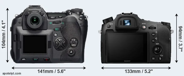 Comparison E-1 or RX10 IV rear