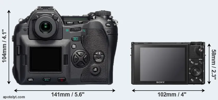 Comparison E-1 or RX100 VI rear
