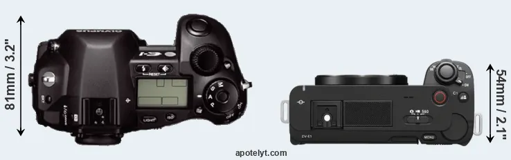 Compare E-1 versus ZV-E1 top