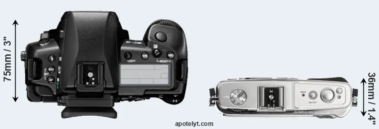 Compare E-3 versus E-P1 top