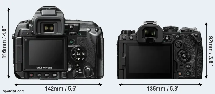 Comparison E-3 or OM-1 rear
