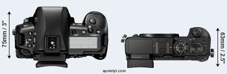 Compare E-3 versus GX8 top