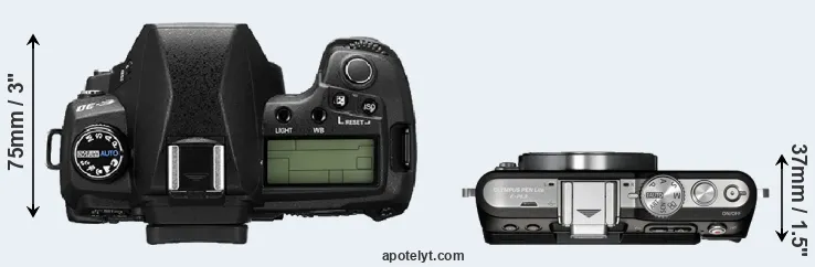 Compare E-30 versus E-PL3 top
