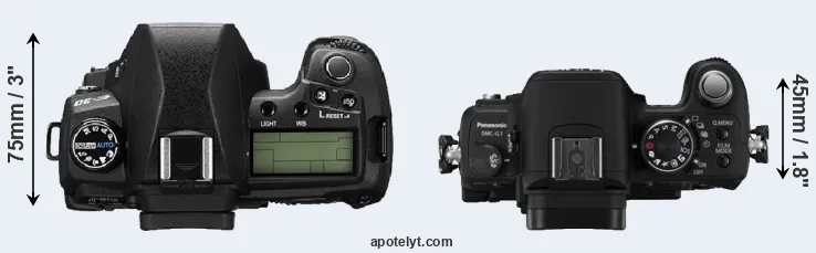 Compare E-30 versus G1 top