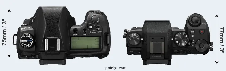 Compare E-30 versus G7 top