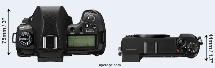 Compare E-30 versus GX85 top