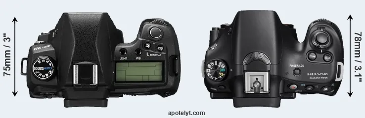 Compare E-30 versus A58 top